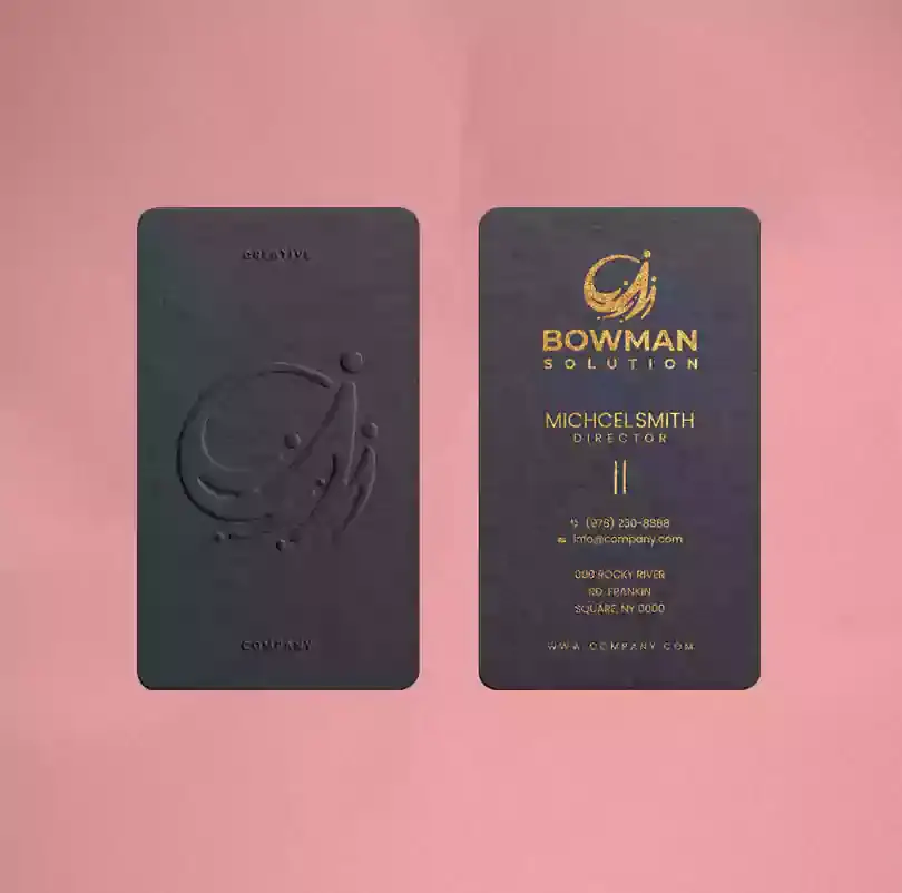 embossed business cards