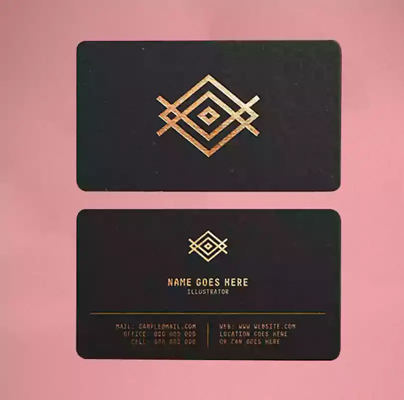 gold foil business cards